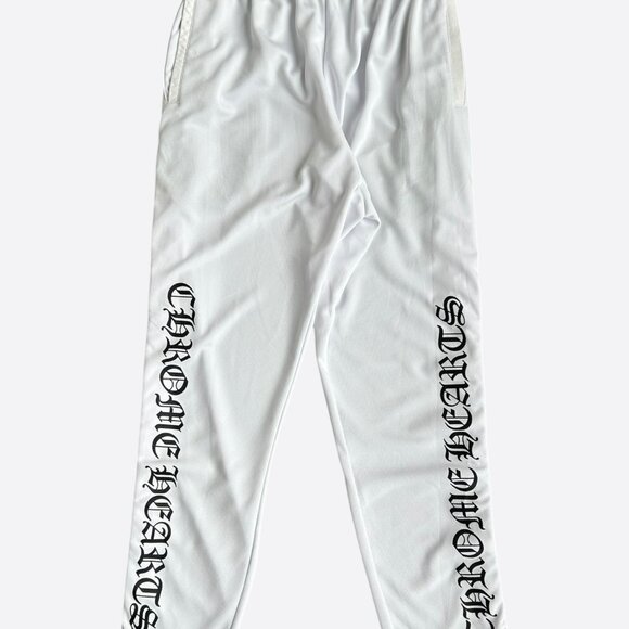 Chrome Hearts White & Black Snap Button Tearaway Track Pants